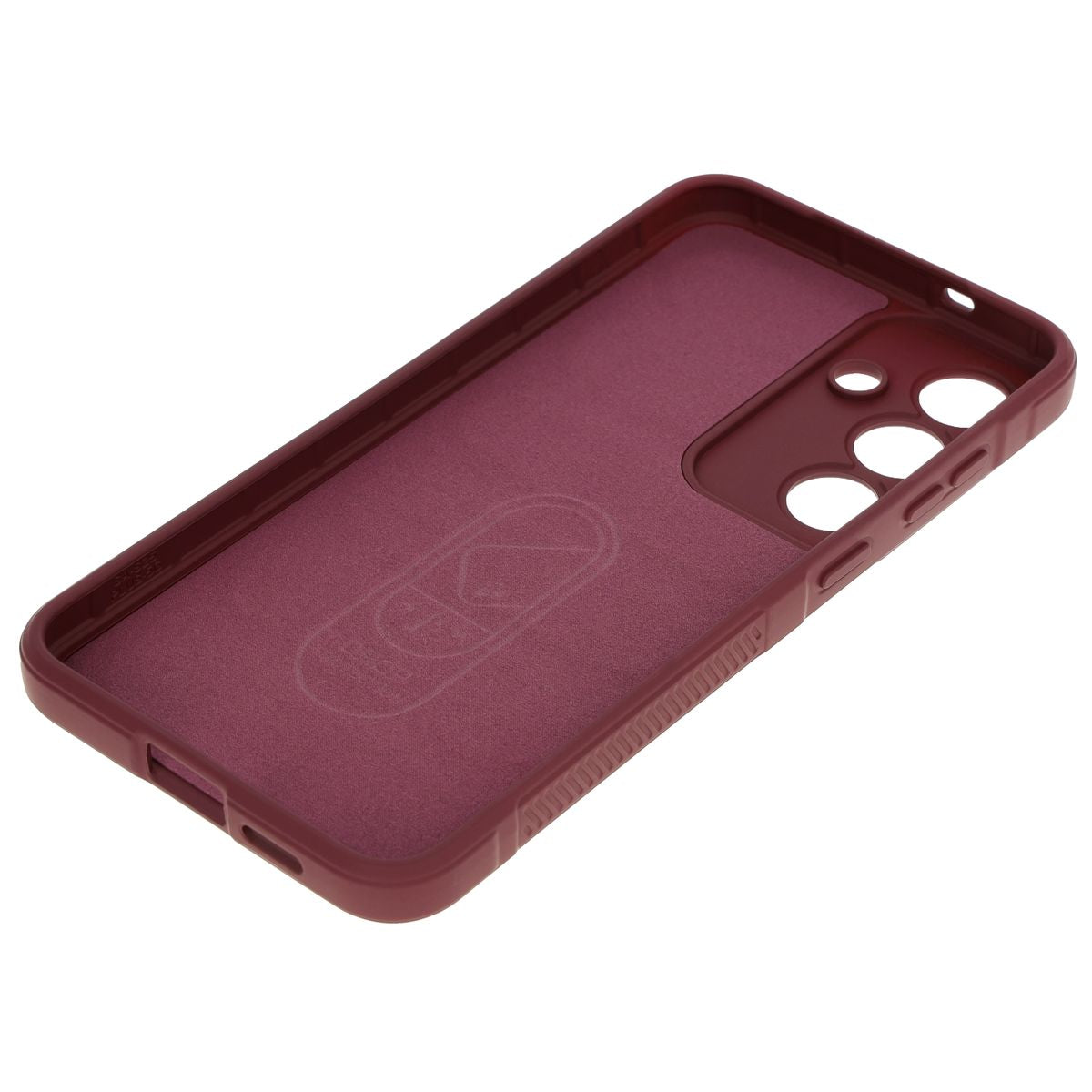 Robuste Handyhülle für Galaxy S25 Plus, Bizon Case Tur, Burgunderrot