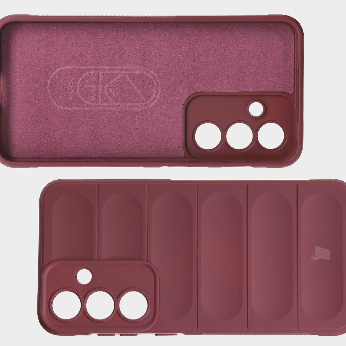Robuste Handyhülle für Galaxy S25 Plus, Bizon Case Tur, Burgunderrot