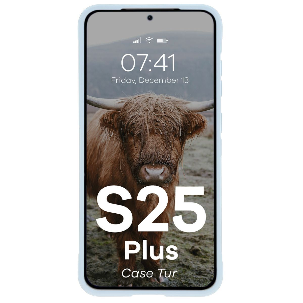 Robuste Handyhülle für Galaxy S25 Plus, Bizon Case Tur, Hellblau