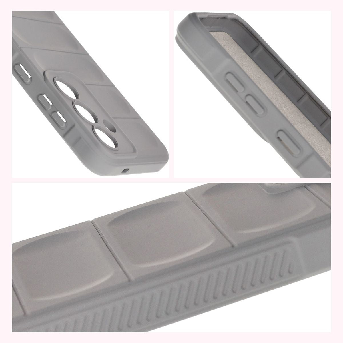 Robuste Handyhülle für Galaxy S25 Plus, Bizon Case Tur, Hellgrau
