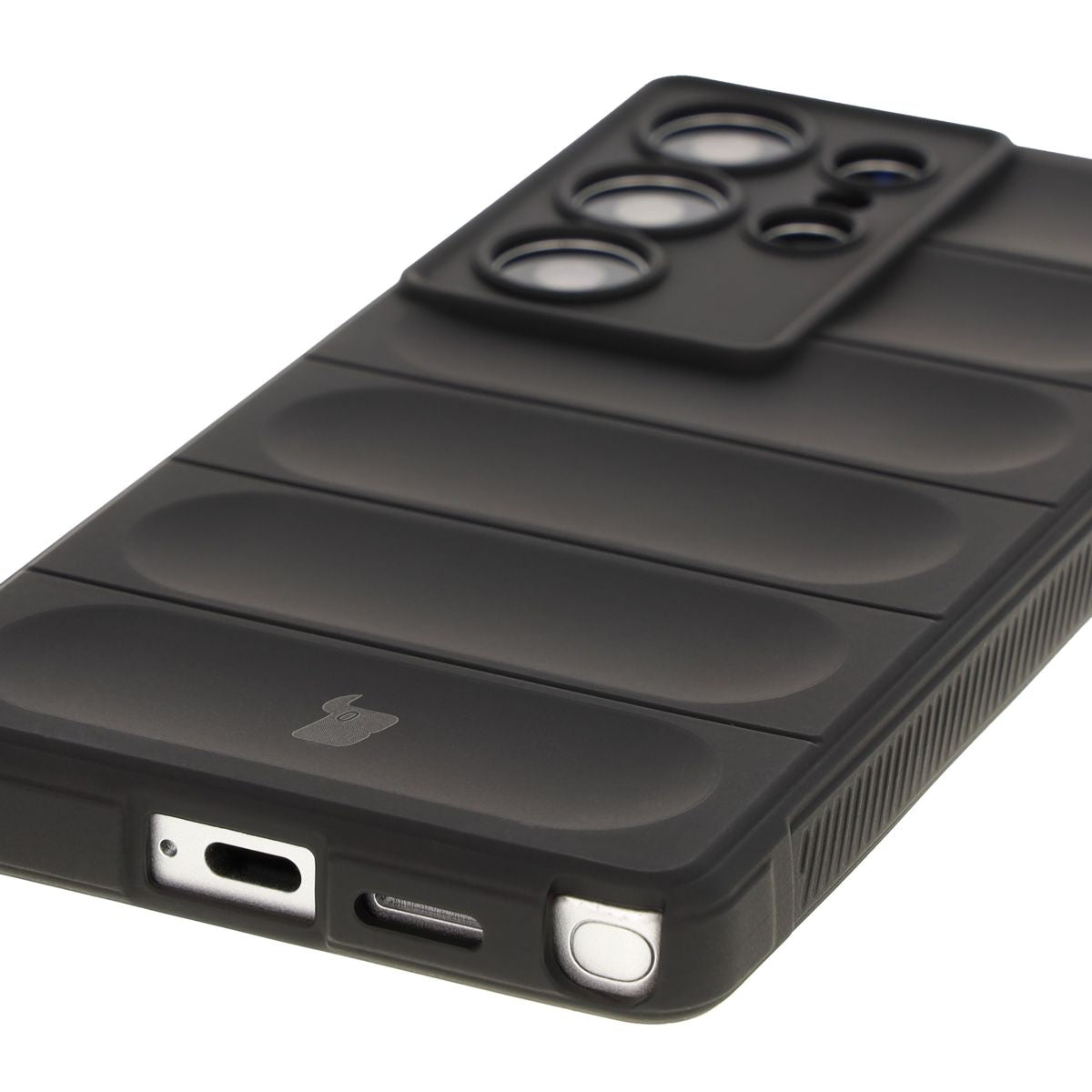Robuste Handyhülle für Galaxy S25 Ultra, Bizon Case Tur, Schwarz