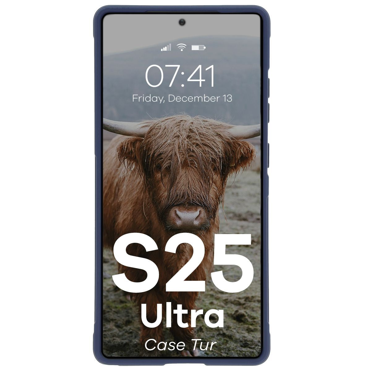 Robuste Handyhülle für Galaxy S25 Ultra, Bizon Case Tur, Dunkelblau