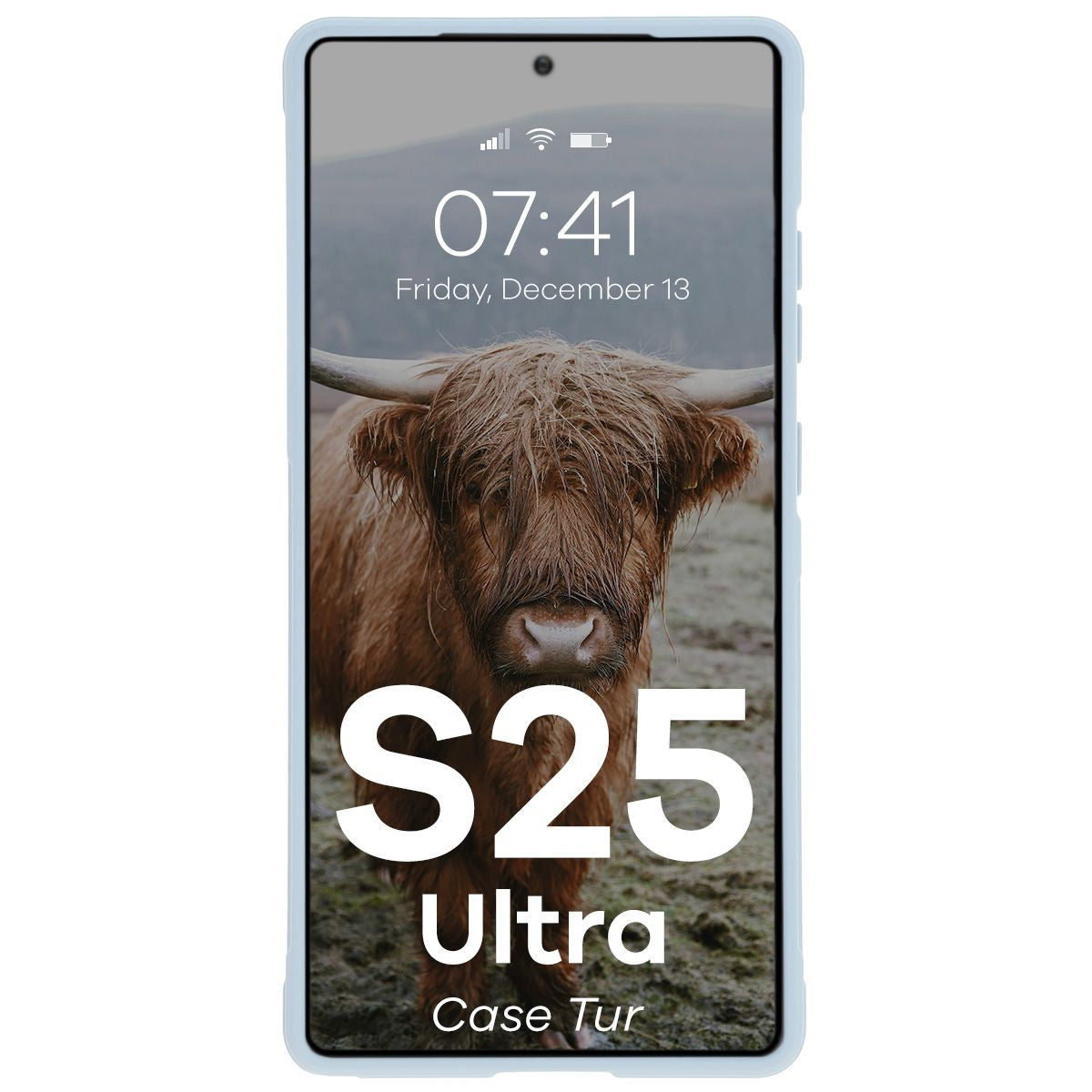Robuste Handyhülle für Galaxy S25 Ultra, Bizon Case Tur, Hellblau