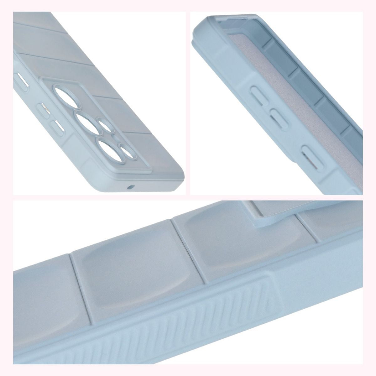 Robuste Handyhülle für Galaxy S25 Ultra, Bizon Case Tur, Hellblau