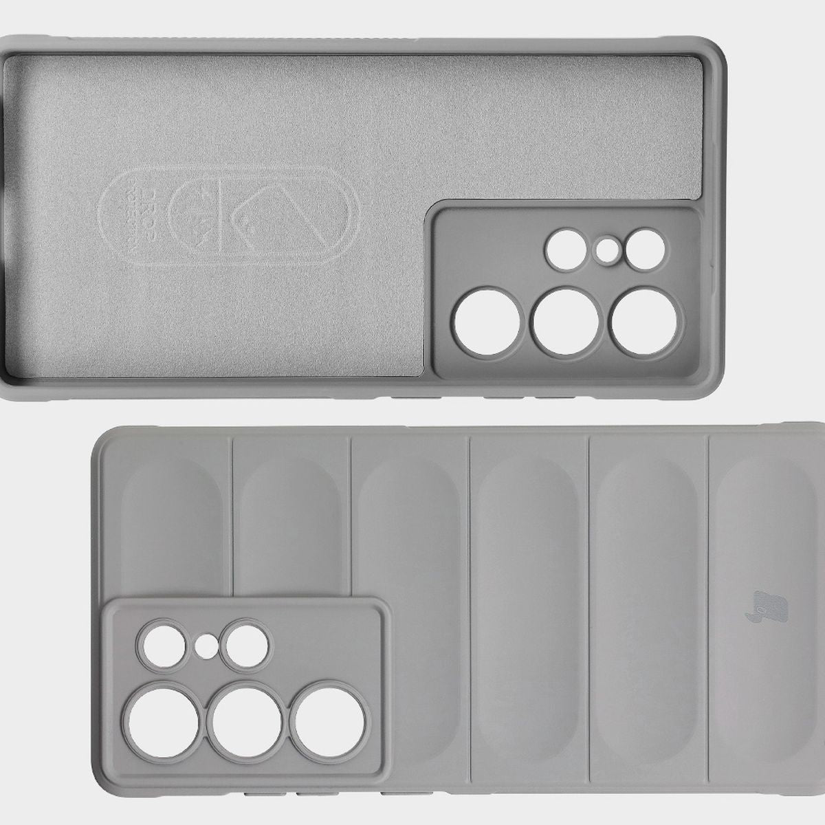 Robuste Handyhülle für Galaxy S25 Ultra, Bizon Case Tur, Hellgrau