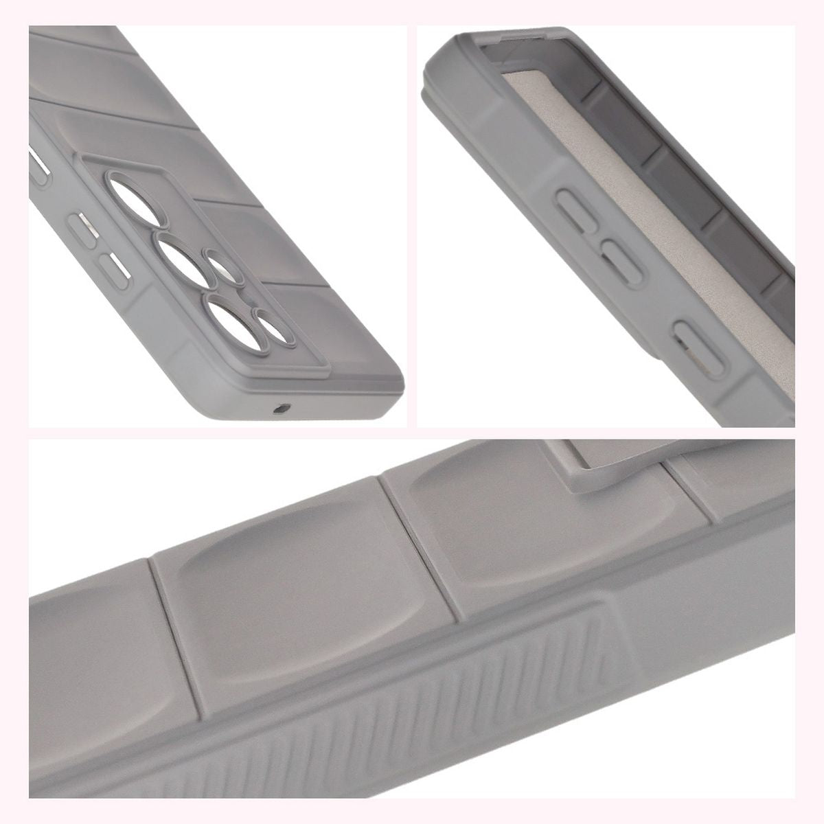 Robuste Handyhülle für Galaxy S25 Ultra, Bizon Case Tur, Hellgrau