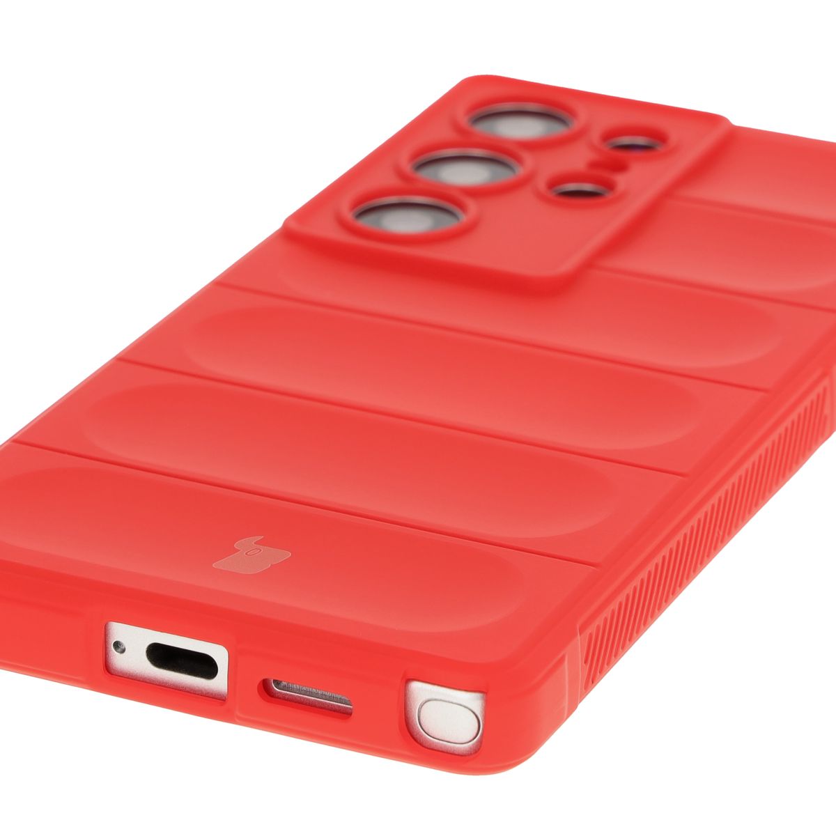 Robuste Handyhülle für Galaxy S25 Ultra, Bizon Case Tur, Rot
