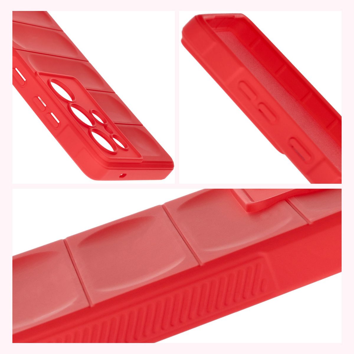 Robuste Handyhülle für Galaxy S25 Ultra, Bizon Case Tur, Rot