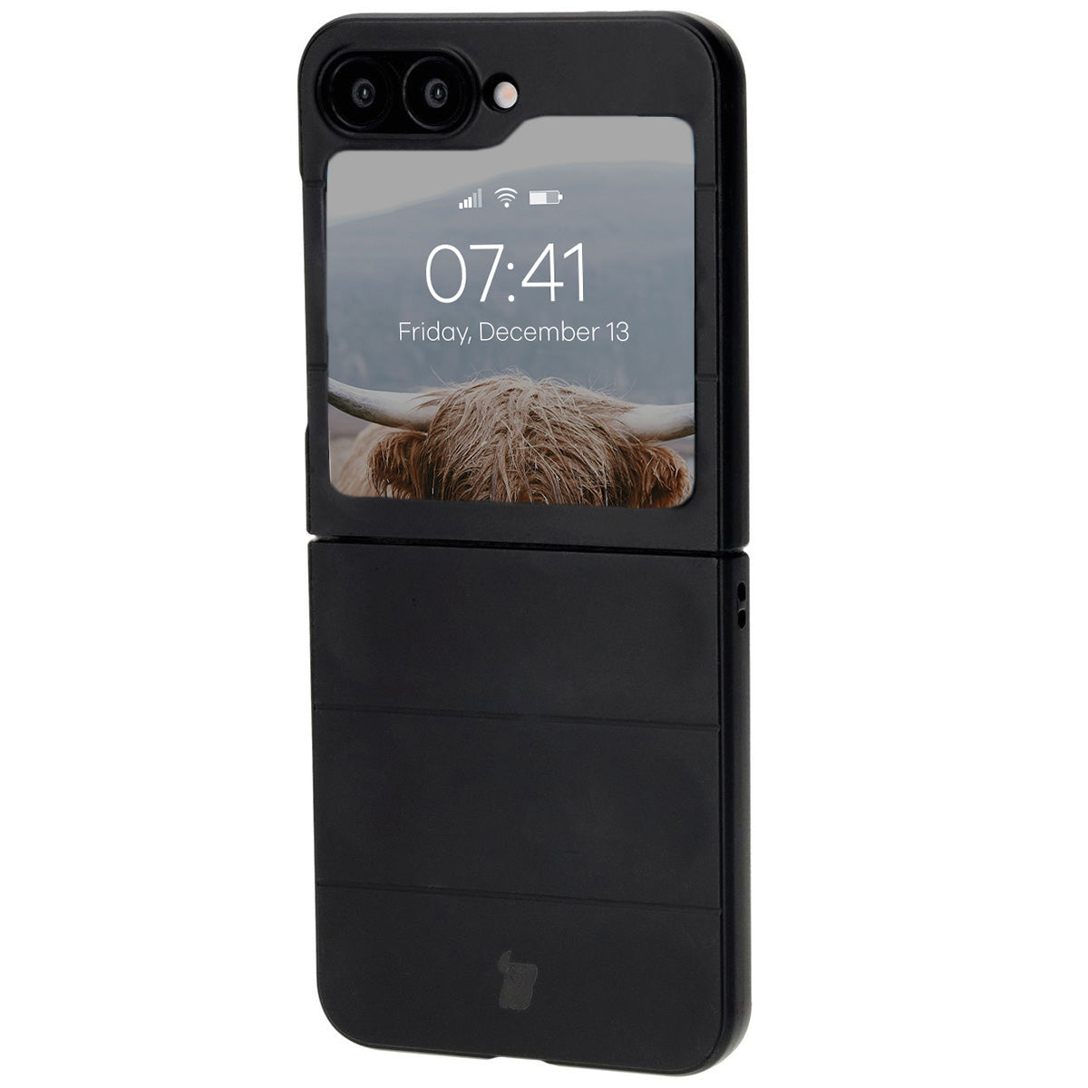 Robuste Handyhülle für Galaxy Z Flip7 FE / Z Flip6, Bizon Case Tur, Schwarz