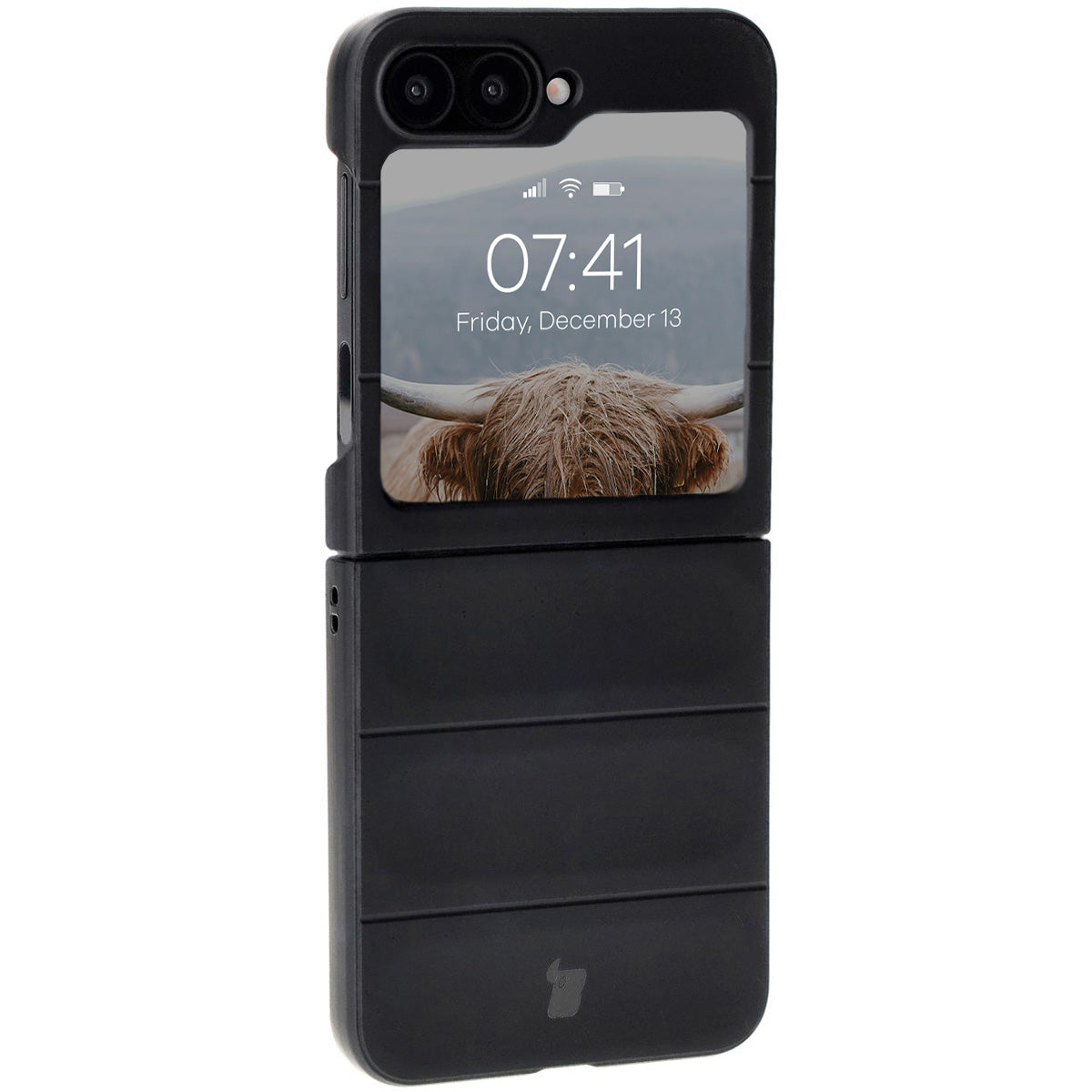 Robuste Handyhülle für Galaxy Z Flip7 FE / Z Flip6, Bizon Case Tur, Schwarz