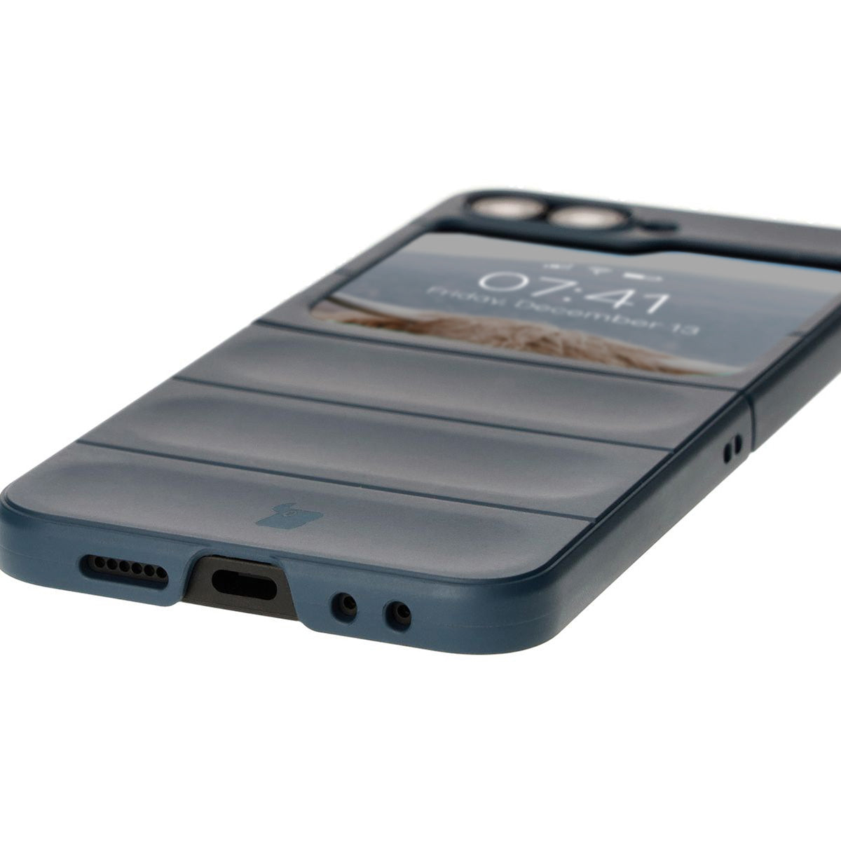 Robuste Handyhülle für Galaxy Z Flip7 FE / Z Flip6, Bizon Case Tur, Dunkelblau