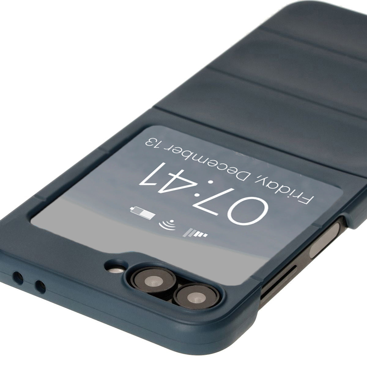 Robuste Handyhülle für Galaxy Z Flip7 FE / Z Flip6, Bizon Case Tur, Dunkelblau