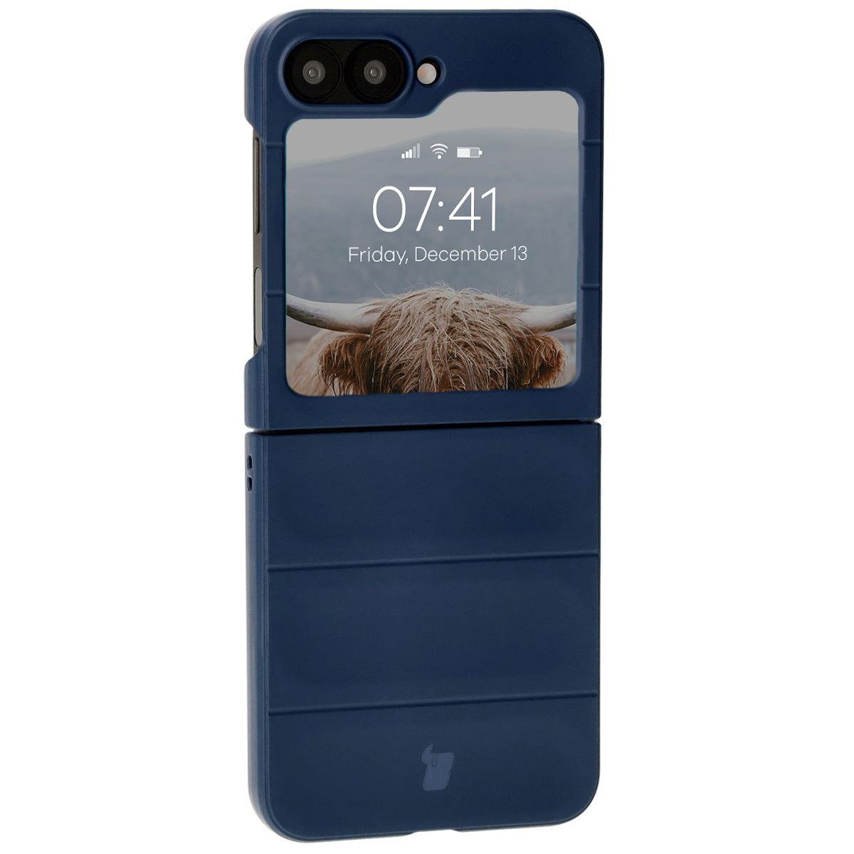 Robuste Handyhülle für Galaxy Z Flip7 FE / Z Flip6, Bizon Case Tur, Dunkelblau