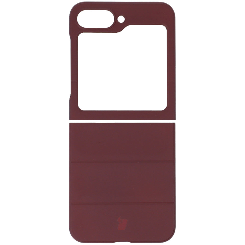 Robuste Handyhülle für Galaxy Z Flip7 FE / Z Flip6, Bizon Case Tur, Burgunderrot