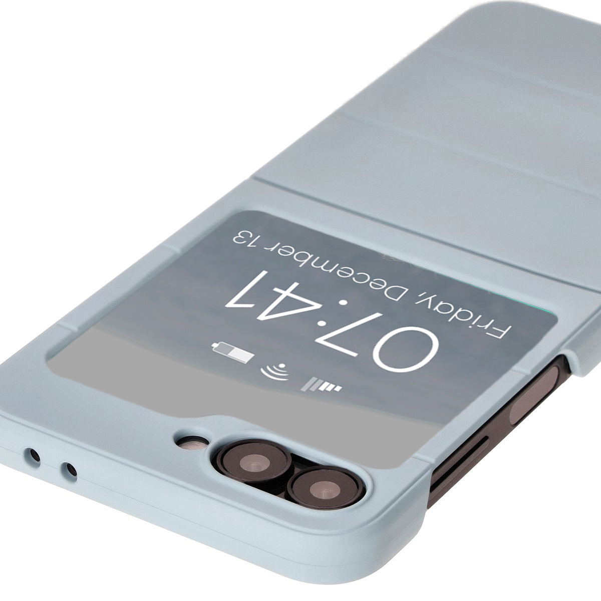 Robuste Handyhülle für Galaxy Z Flip7 FE / Z Flip6, Bizon Case Tur, Hellblau