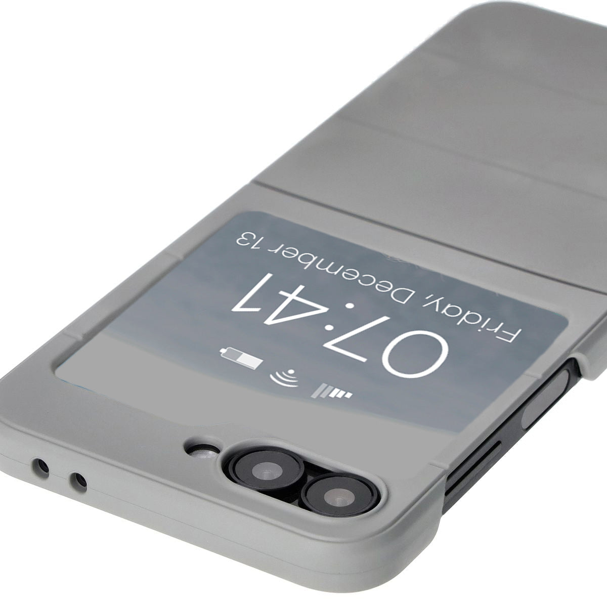 Robuste Handyhülle für Galaxy Z Flip7 FE / Z Flip6, Bizon Case Tur, Hellgrau