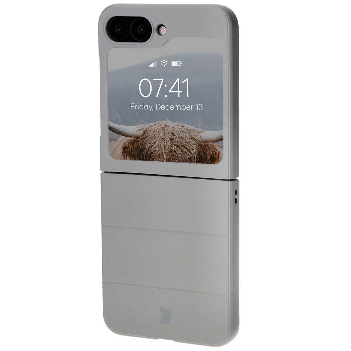 Robuste Handyhülle für Galaxy Z Flip7 FE / Z Flip6, Bizon Case Tur, Hellgrau