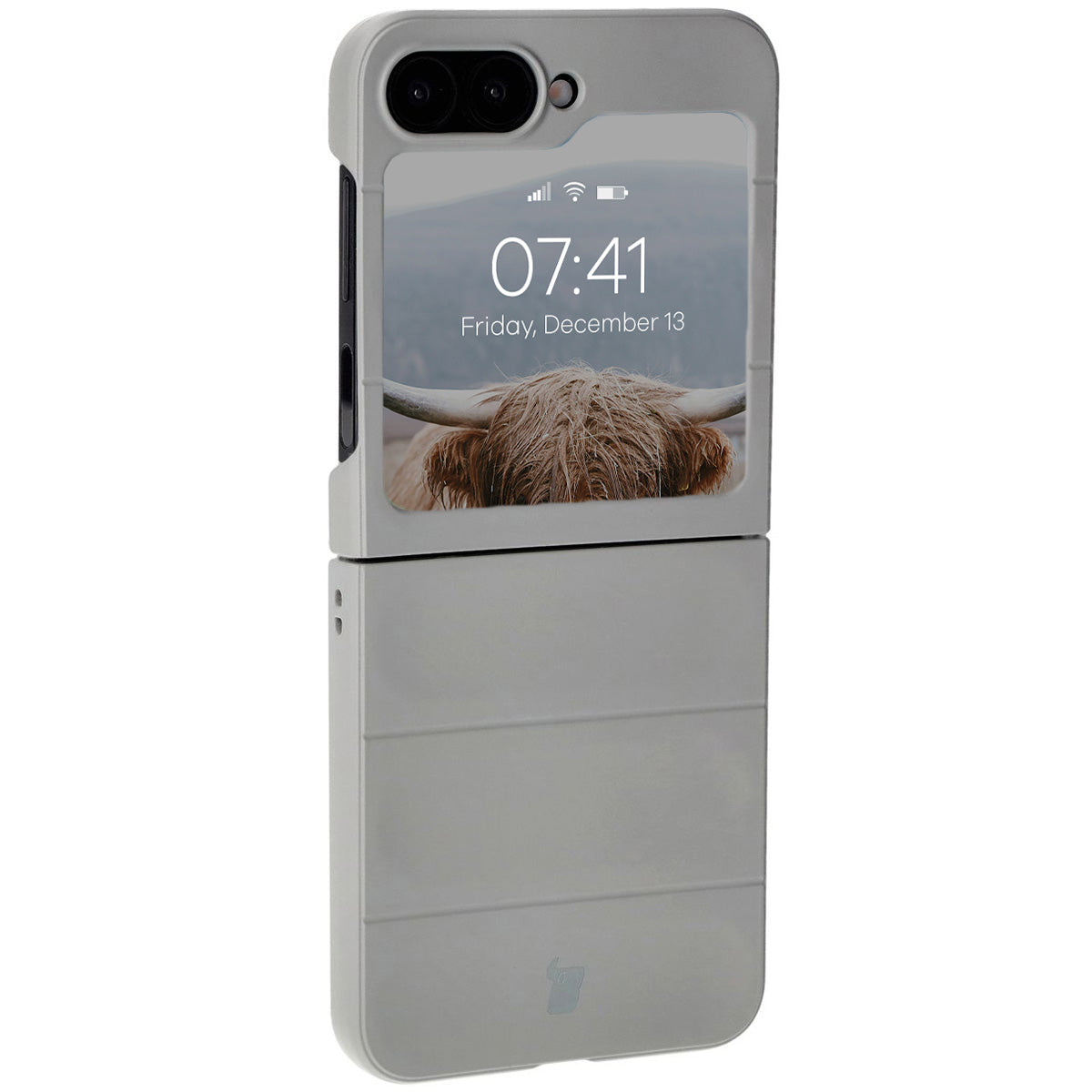 Robuste Handyhülle für Galaxy Z Flip7 FE / Z Flip6, Bizon Case Tur, Hellgrau