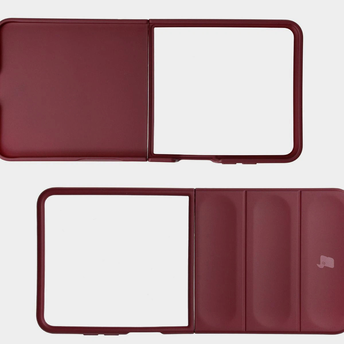 Robuste Handyhülle für Galaxy Z Flip7, Bizon Case Tur, Burgunderrot