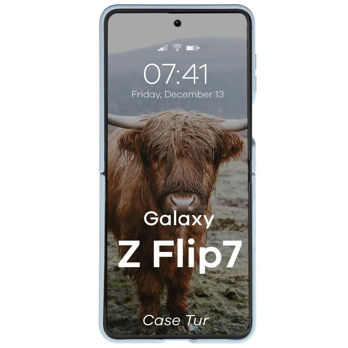 Robuste Handyhülle für Galaxy Z Flip7, Bizon Case Tur, Hellblau