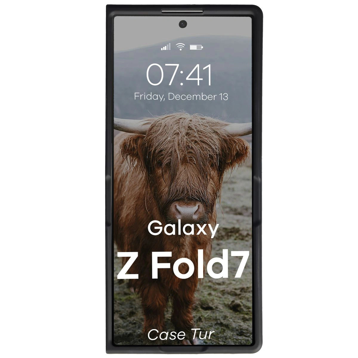 Robuste Handyhülle für Galaxy Z Fold7, Bizon Case Tur, Schwarz