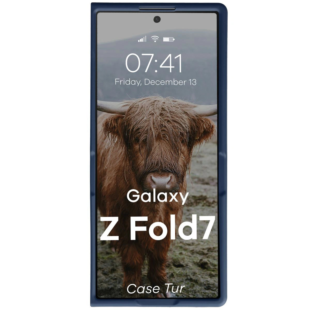 Robuste Handyhülle für Galaxy Z Fold7, Bizon Case Tur, Dunkelblau