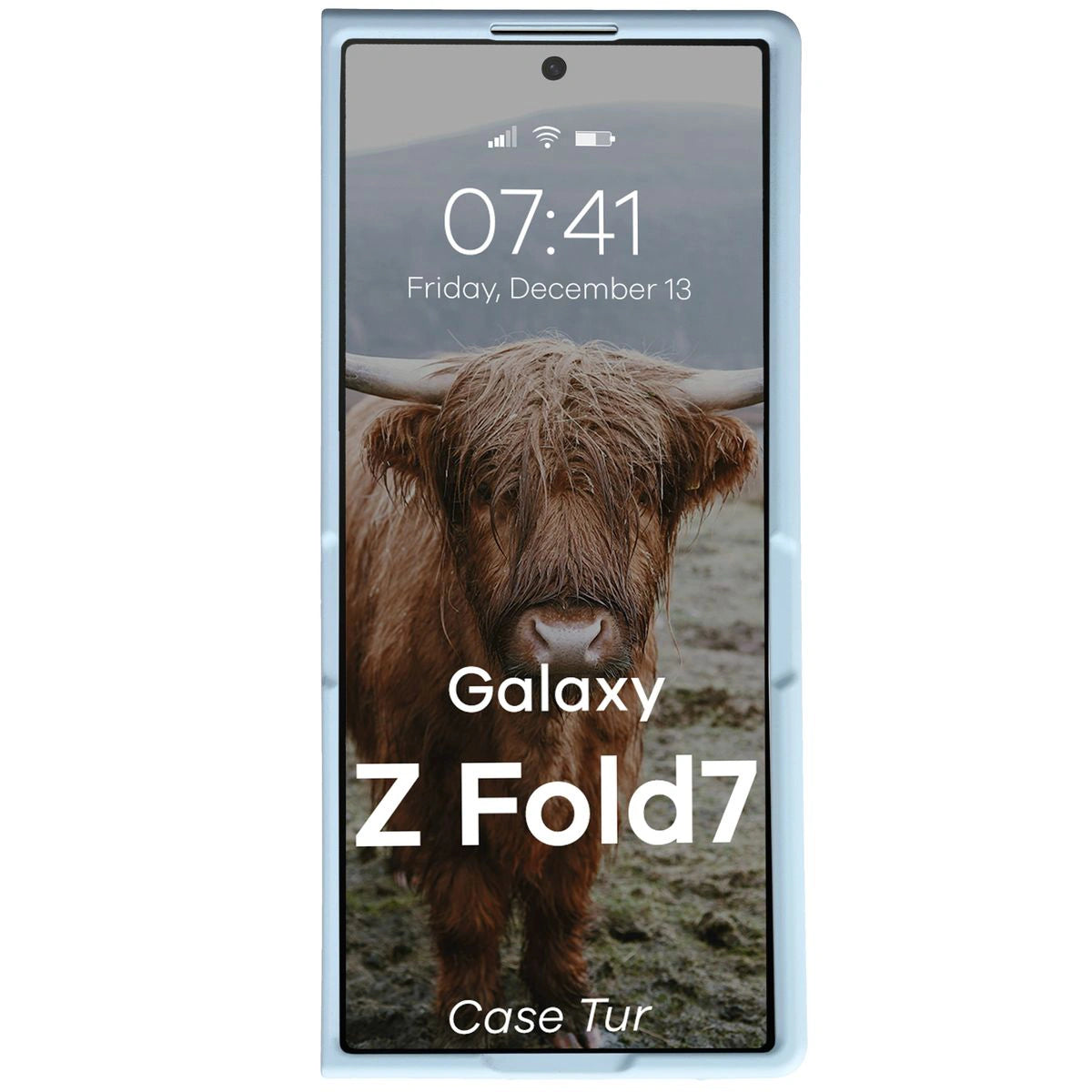 Robuste Handyhülle für Galaxy Z Fold7, Bizon Case Tur, Hellblau