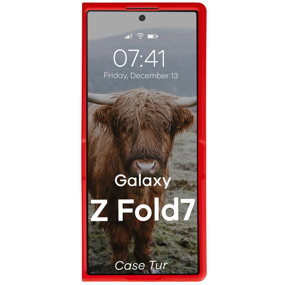 Robuste Handyhülle für Galaxy Z Fold7, Bizon Case Tur, Rot