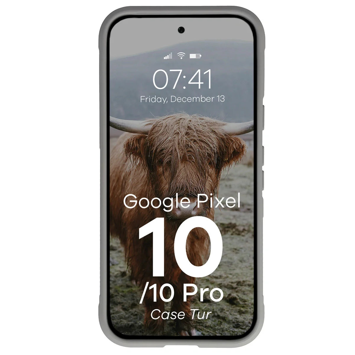 Robuste Handyhülle für Google Pixel 10 / 10 Pro, Bizon Case Tur, Hellgrau