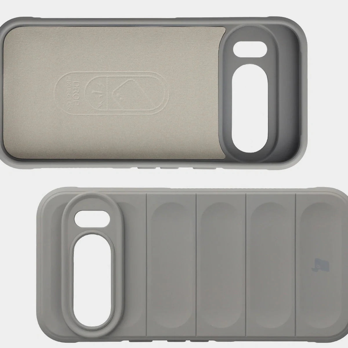 Robuste Handyhülle für Google Pixel 10 / 10 Pro, Bizon Case Tur, Hellgrau