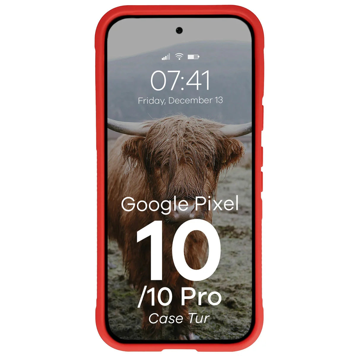 Robuste Handyhülle für Google Pixel 10 / 10 Pro, Bizon Case Tur, Rot