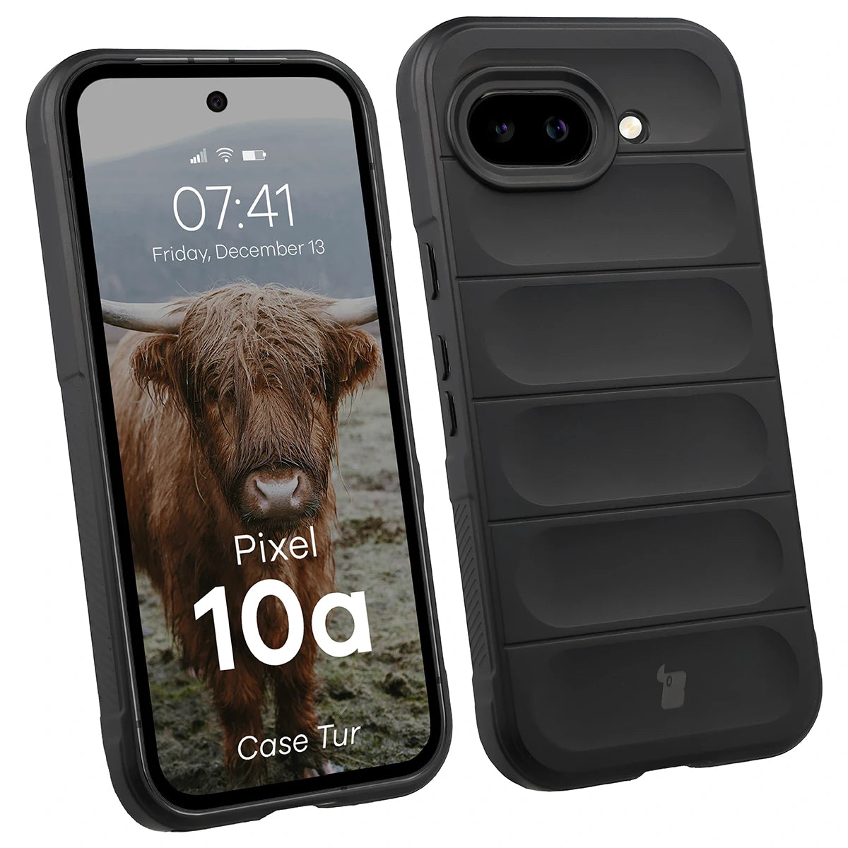 Robuste Handyhülle für Google Pixel 10a, Bizon Case Tur, Schwarz