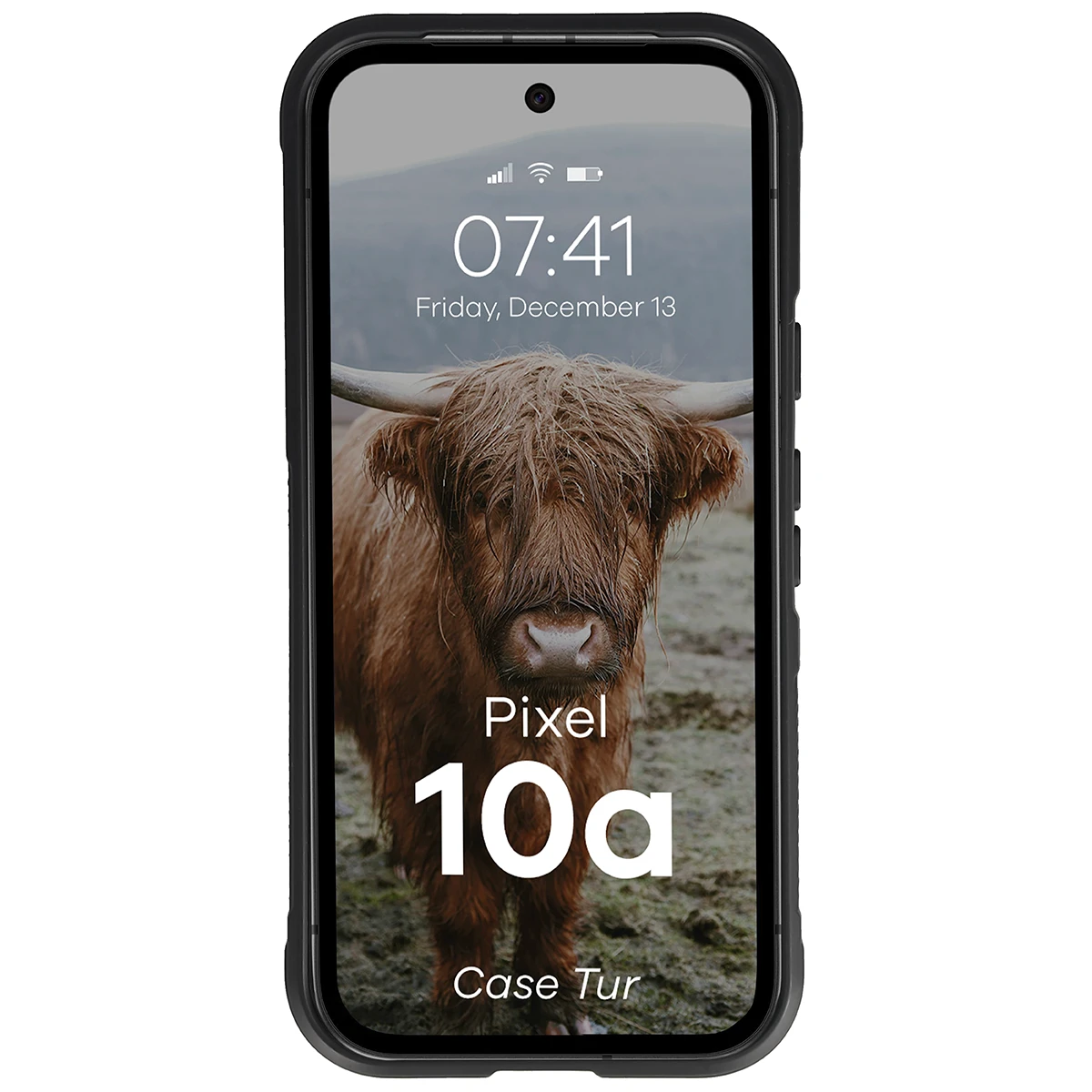 Robuste Handyhülle für Google Pixel 10a, Bizon Case Tur, Schwarz