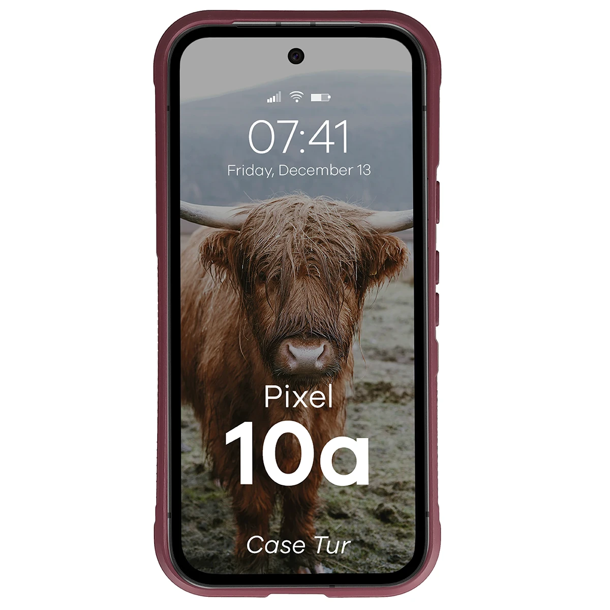 Robuste Handyhülle für Google Pixel 10a, Bizon Case Tur, Burgunderrot