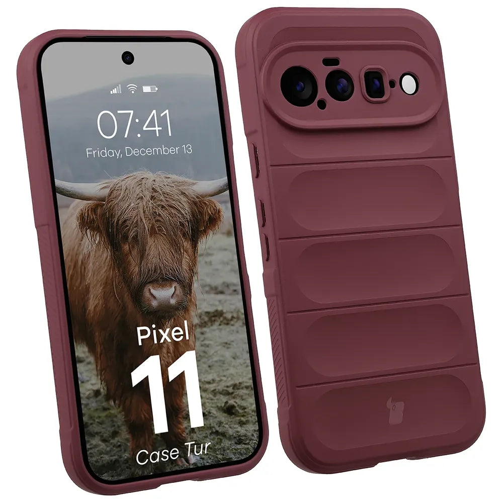 Robuste Handyhülle für Google Pixel 11, Bizon Case Tur, Burgunderrot (1/8)