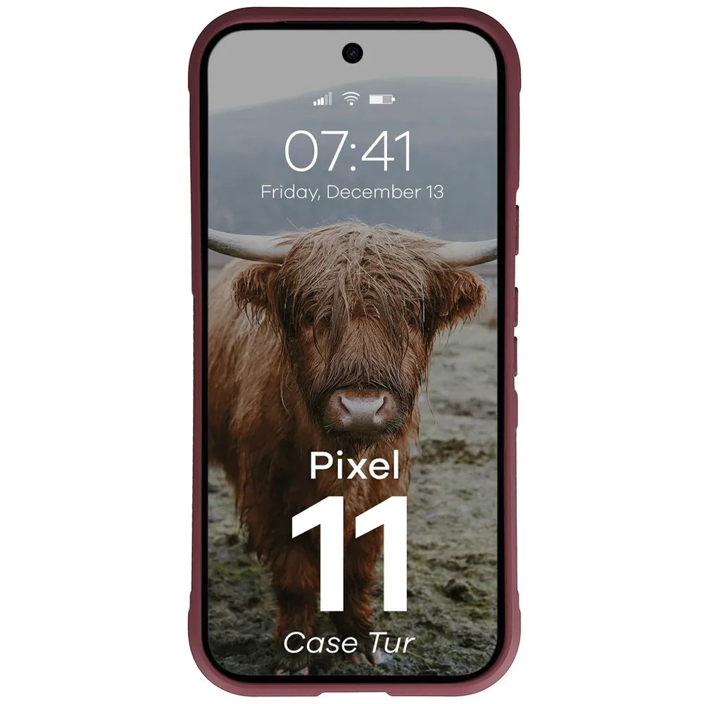 Robuste Handyhülle für Google Pixel 11, Bizon Case Tur, Burgunderrot (5/8)