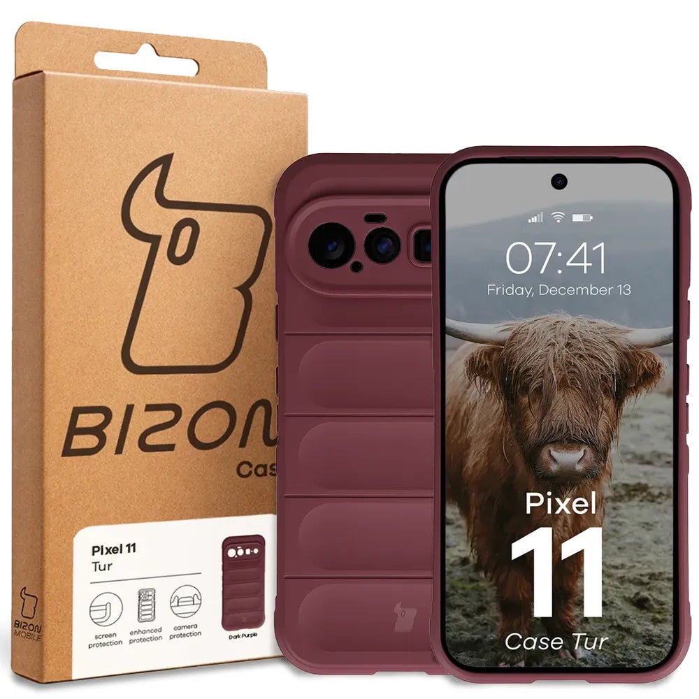 Robuste Handyhülle für Google Pixel 11, Bizon Case Tur, Burgunderrot (8/8)