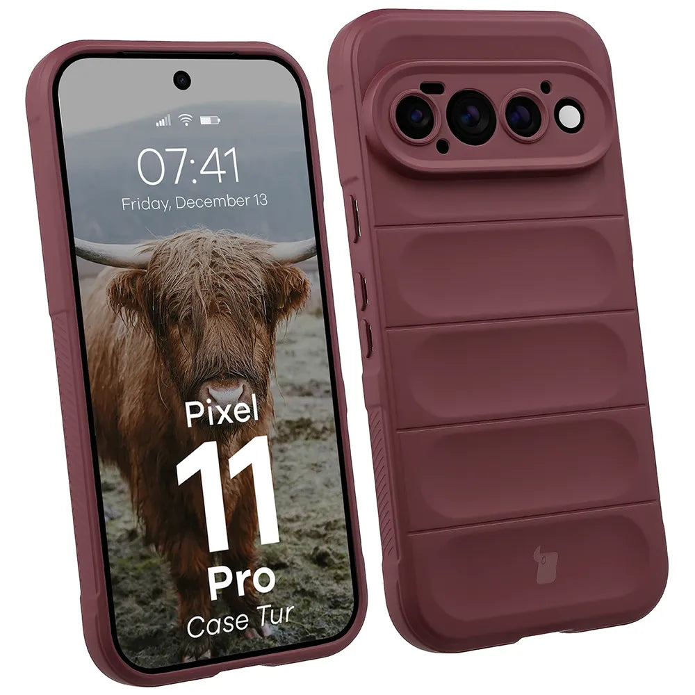 Robuste Handyhülle für Google Pixel 11 Pro, Bizon Case Tur, Burgunderrot (1/8)