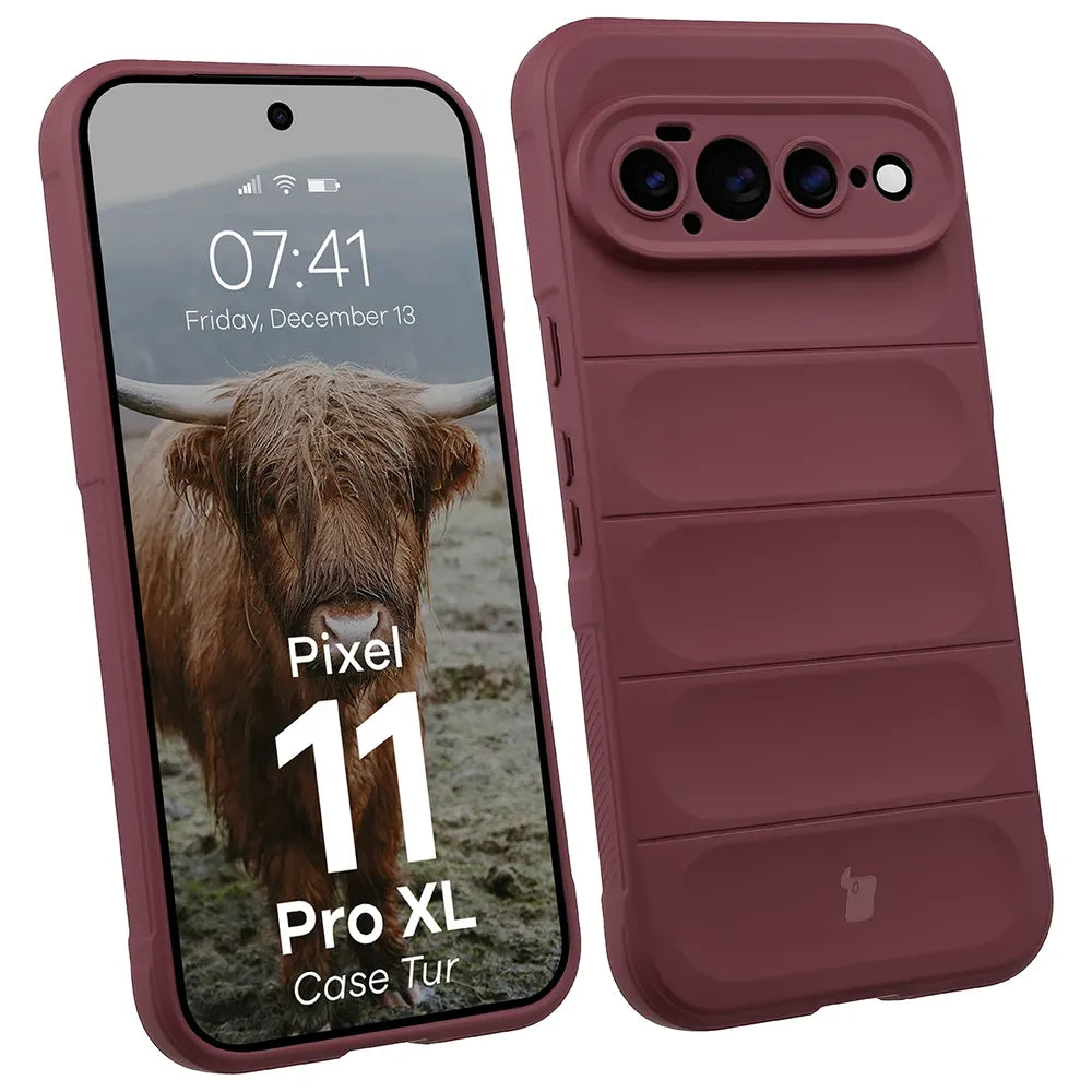 Robuste Handyhülle für Google Pixel 11 Pro XL, Bizon Case Tur, Burgunderrot (1/8)