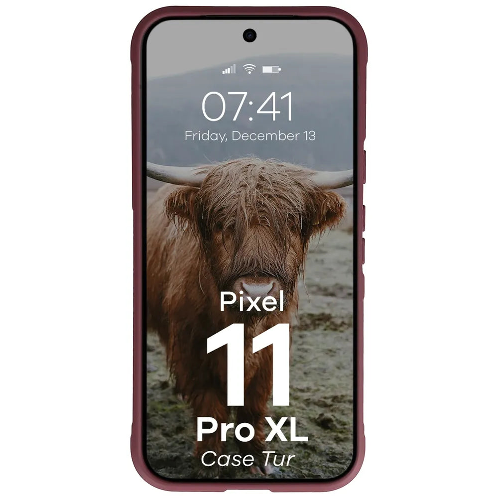 Robuste Handyhülle für Google Pixel 11 Pro XL, Bizon Case Tur, Burgunderrot (5/8)