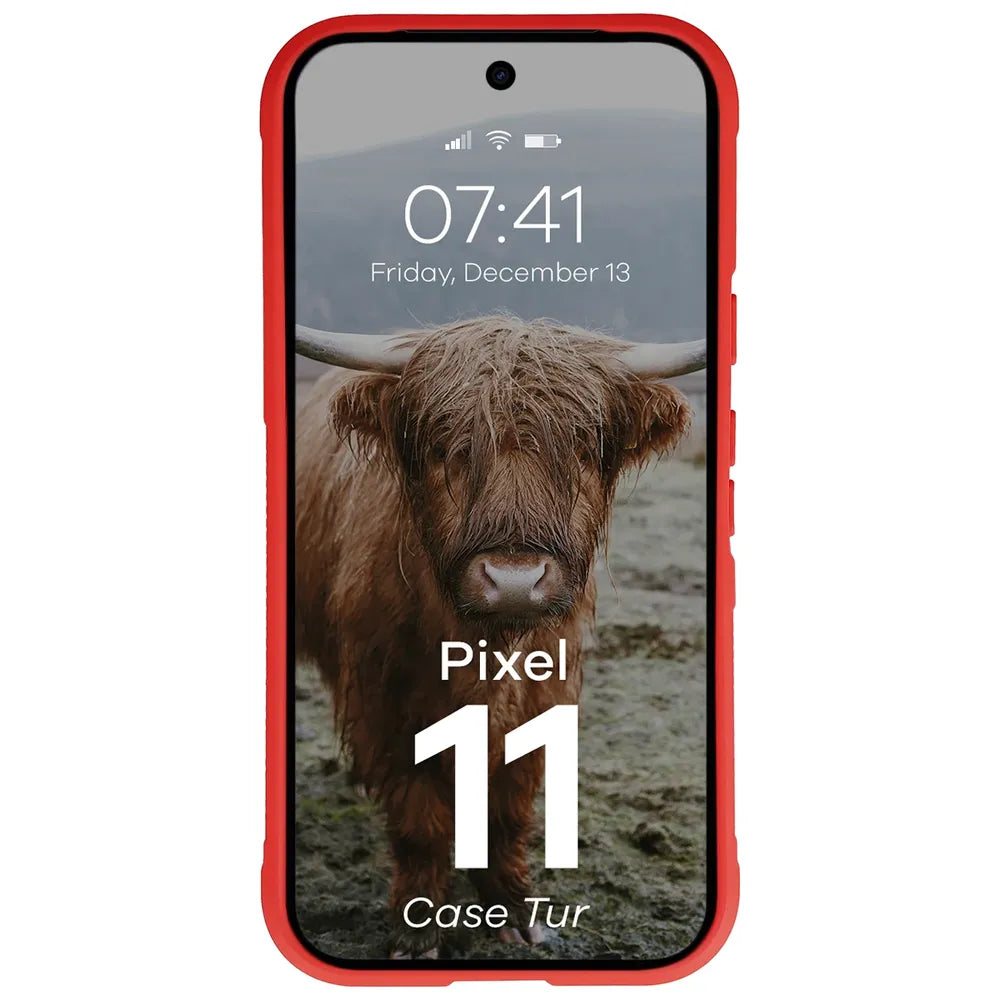 Robuste Handyhülle für Google Pixel 11, Bizon Case Tur, Rot (5/8)