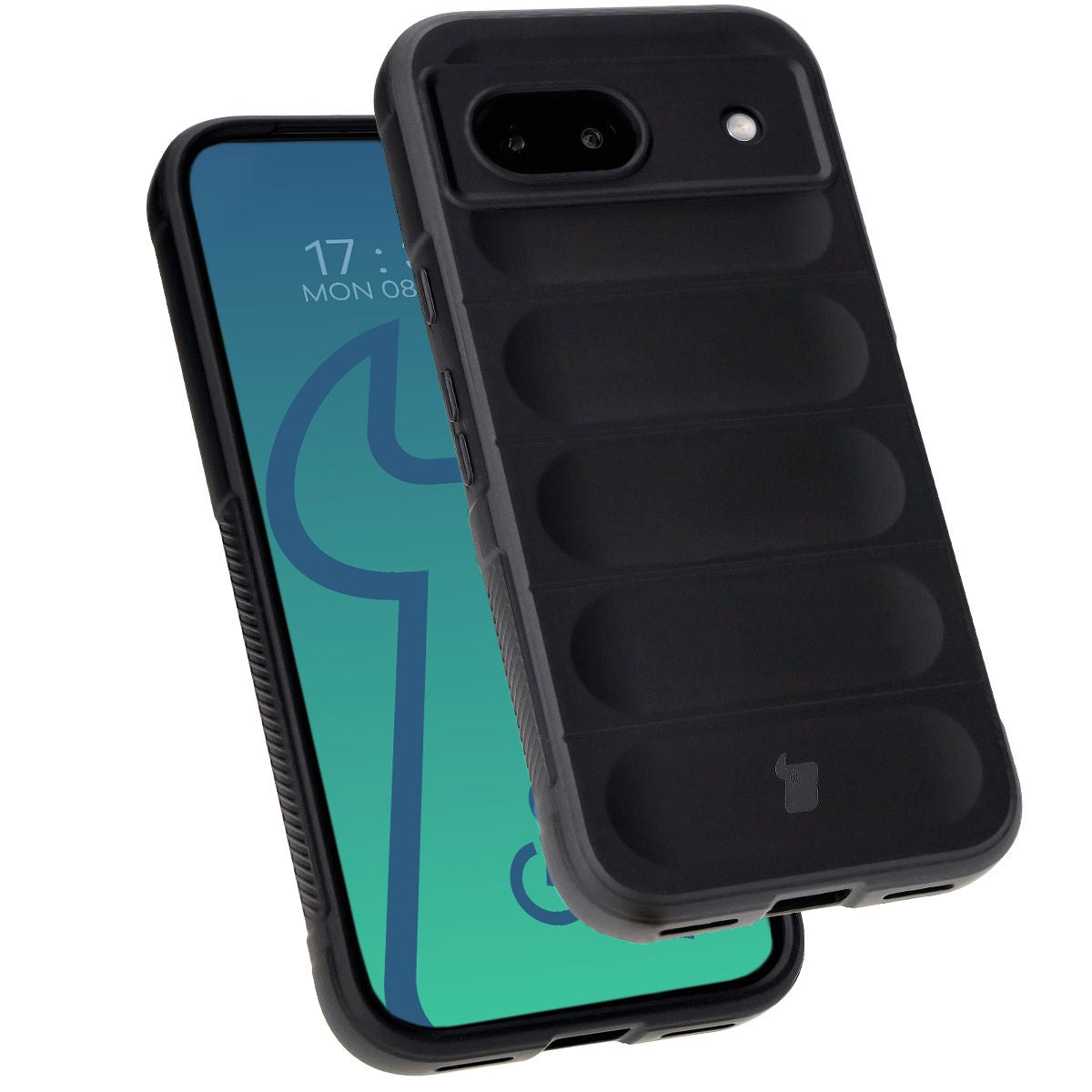 Robuste Handyhülle für Google Pixel 8a, Bizon Case Tur, Schwarz