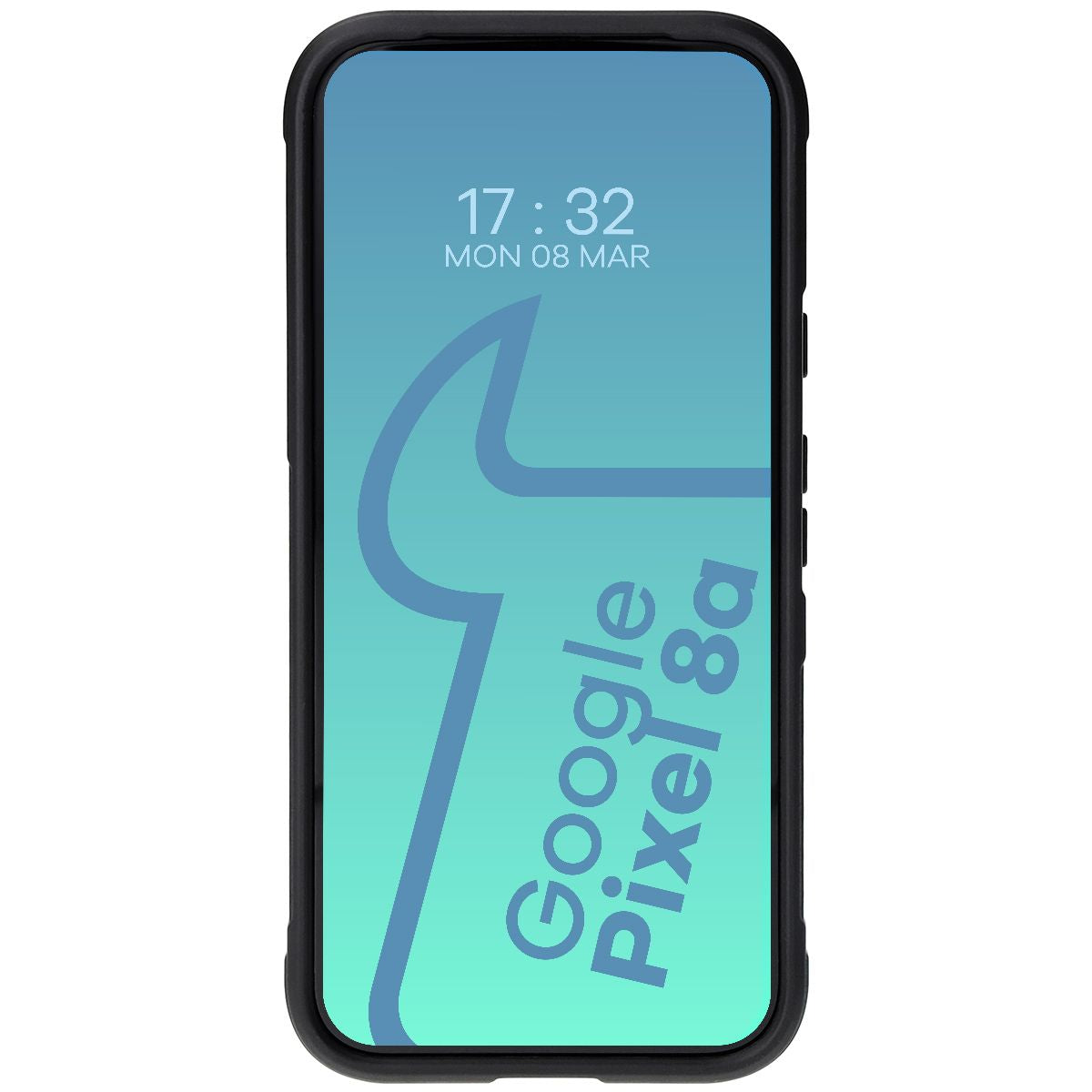 Robuste Handyhülle für Google Pixel 8a, Bizon Case Tur, Schwarz