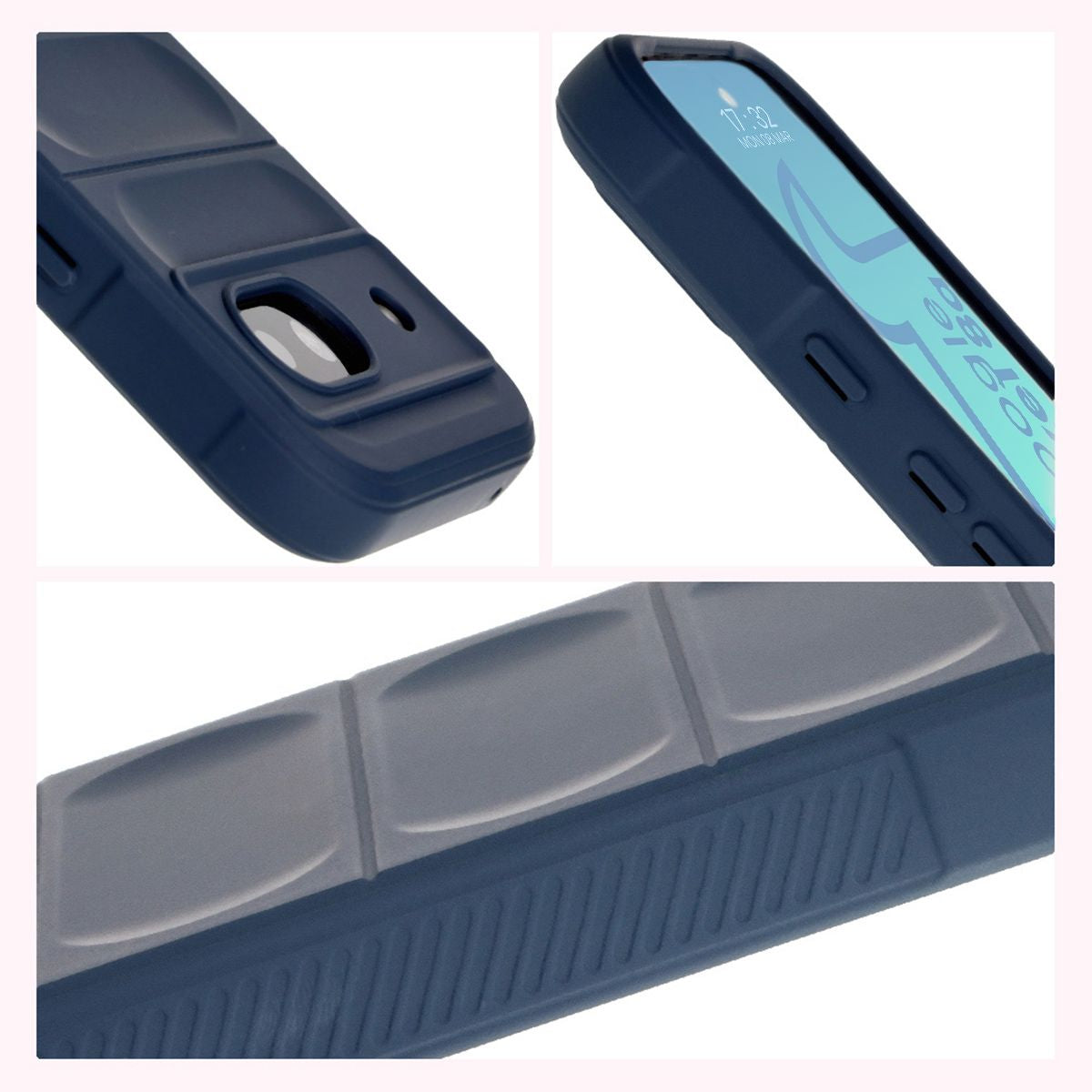 Robuste Handyhülle für Google Pixel 8a, Bizon Case Tur, Dunkelblau