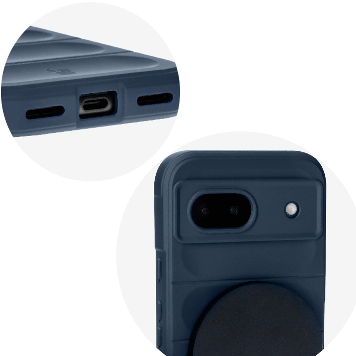 Robuste Handyhülle für Google Pixel 8a, Bizon Case Tur, Dunkelblau