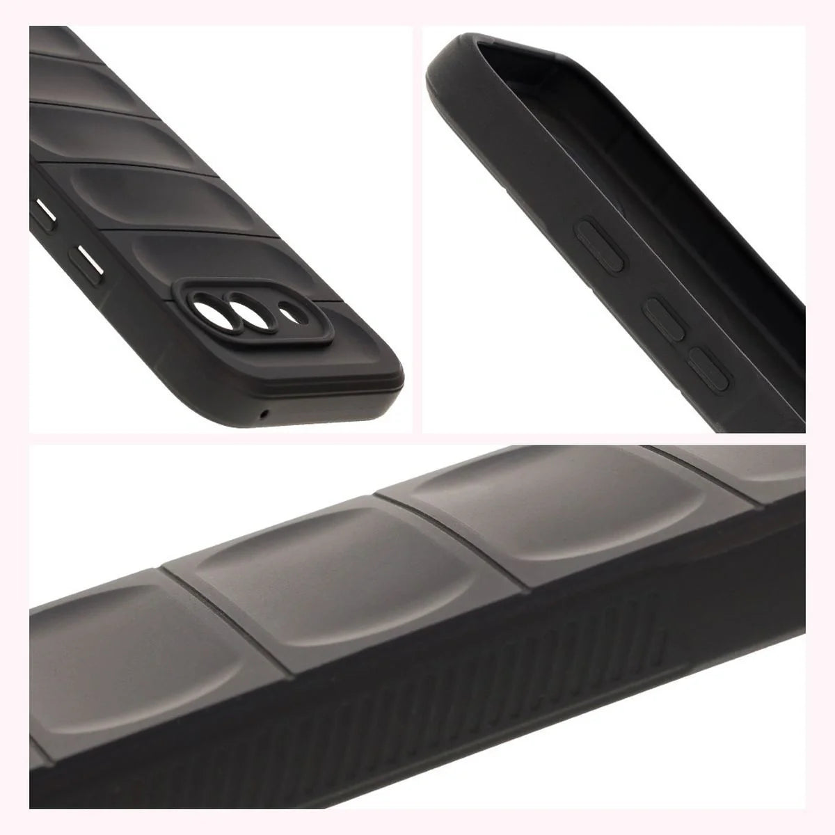 Robuste Handyhülle für Google Pixel 9a, Bizon Case Tur, Schwarz