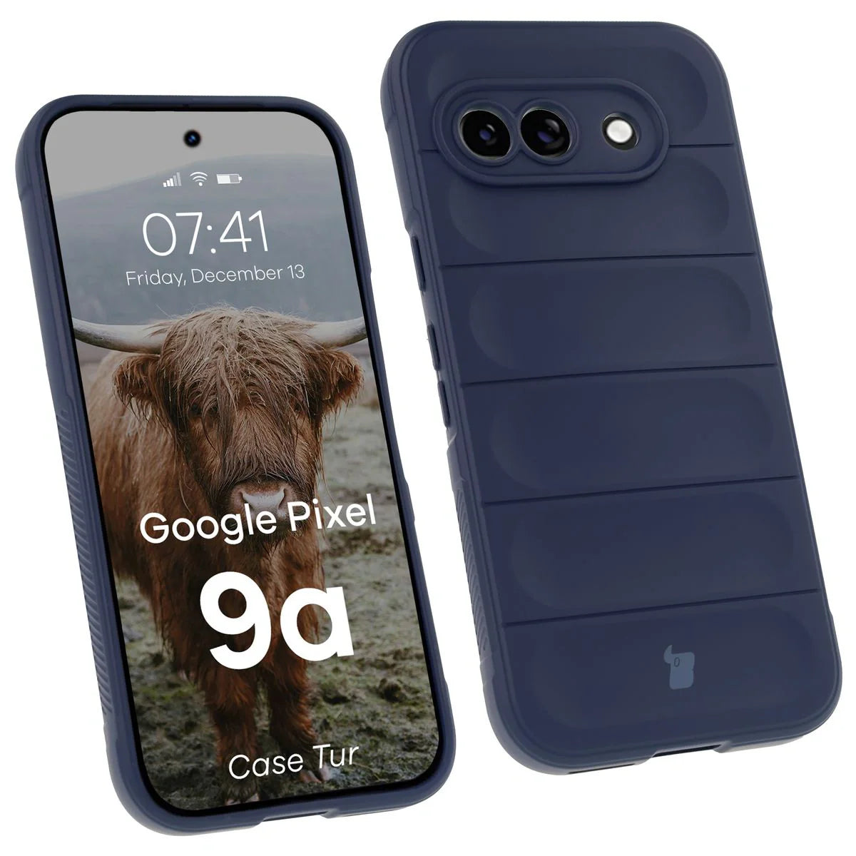 Robuste Handyhülle für Google Pixel 9a, Bizon Case Tur, Dunkelblau
