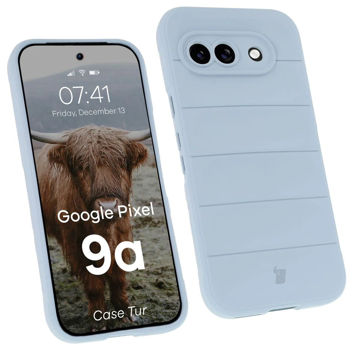 Robuste Handyhülle für Google Pixel 9a, Bizon Case Tur, Hellblau