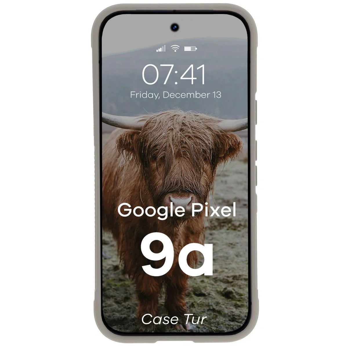 Robuste Handyhülle für Google Pixel 9a, Bizon Case Tur, Hellgrau
