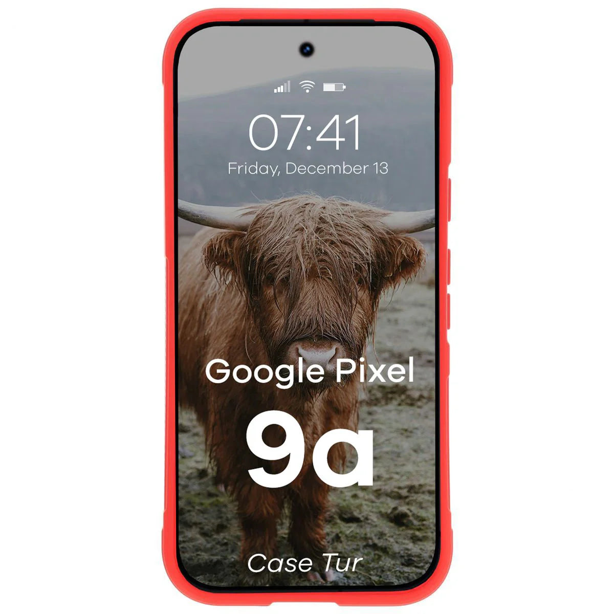 Robuste Handyhülle für Google Pixel 9a, Bizon Case Tur, Rot